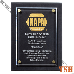 Leatherette plaques with Acrylic